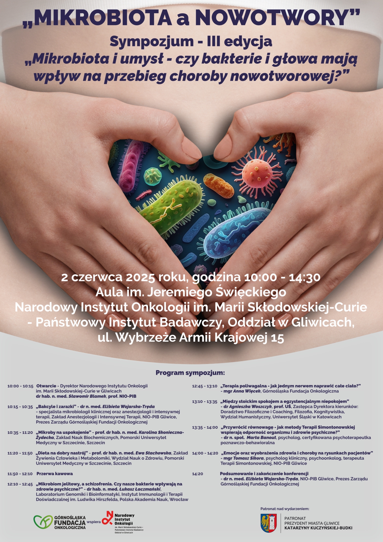 Plakat z programem sympozjum