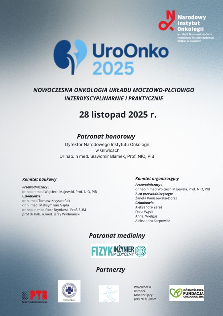 Plakat na wydarzenie UroOnko 2025 - komitet i organizator
