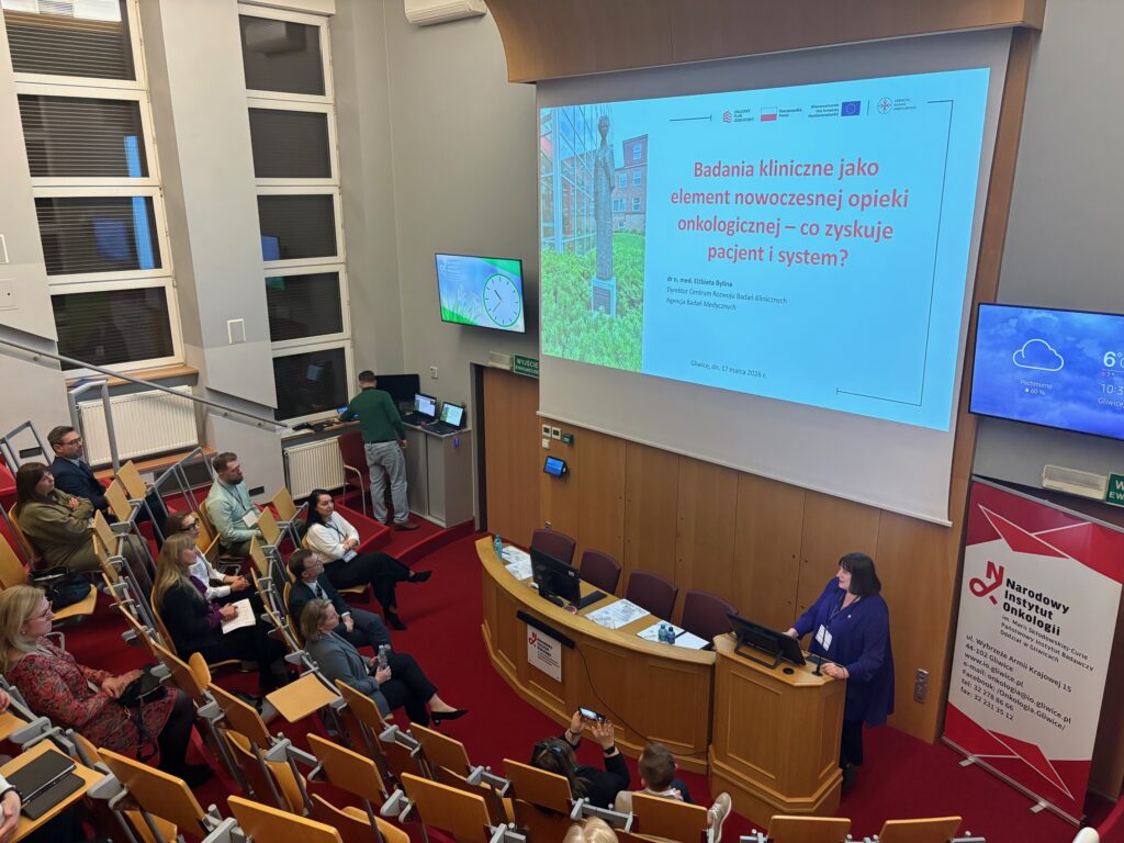 Wydarzenie- Badania kliniczne w koordynowanej opiece onkologicznej - Pacjent w Centrum - przemawia Elżbieta Bylina