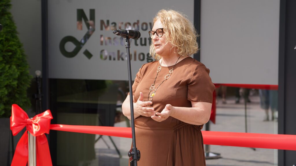 Otwarcie Oddziału Terapii Izotopowej - przemawia Daria Handkiewicz-Junak