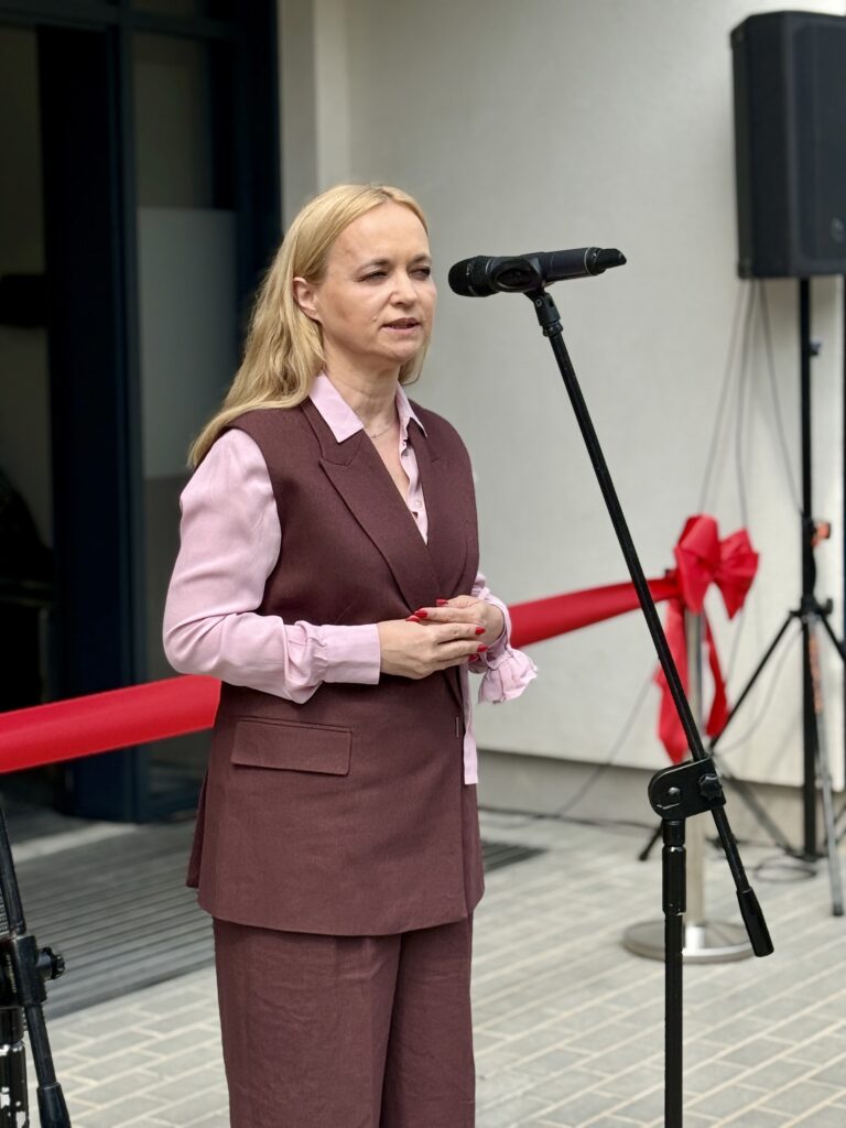 otwarcie Oddziału Terapii Izotopowej - przemawia Jolanta Sobierańska-Grenda